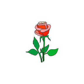 Червона троянда Тканина для вишивання з нанесеним малюнком Orchidea O-332
