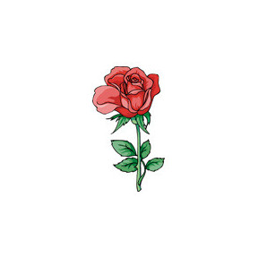 Червона троянда Тканина для вишивання з нанесеним малюнком Orchidea O-350
