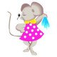 Мишка-танцівниця Тканина для вишивання з нанесеним малюнком Orchidea O-359