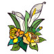 Кали та троянди Тканина для вишивання з нанесеним малюнком Orchidea O-367