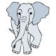 Африканський слон Тканина для вишивання з нанесеним малюнком Orchidea O-37
