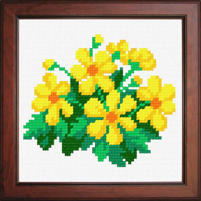 Желтые цветы Ткань для вышивания с нанесённым рисунком Orchidea O-1142