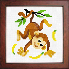 Мавпа Тканина для вишивання з нанесеним малюнком Orchidea O-1248