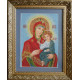 Богородица-Одигитрия (Винчальная пара большая) Канва с нанесенным рисунком для вышивания бисером Солес ВПВ-Б-СХ