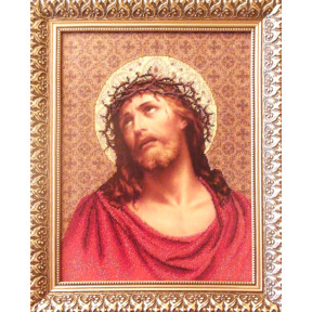 Иисус в терновом венке Канва с нанесенным рисунком для вышивания бисером БС Солес ІТВ-СХ