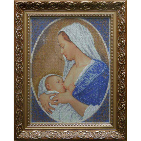 Мадонна с ребенком (кроткость) Канва с нанесенным рисунком для вышивания бисером Солес МДЛ-СХ