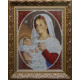 Мадонна с ребенком (милость) Канва с нанесенным рисунком для вышивания бисером Солес МДМ-СХ