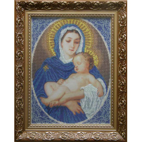 Мадонна с ребенком (благородство) Канва с нанесенным рисунком для вышивания бисером Солес МДШ-СХ