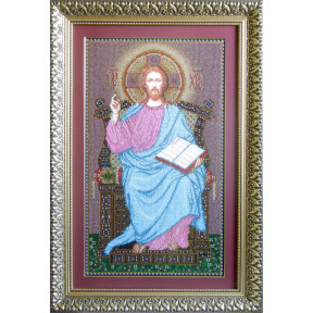 Иисус на Троне Канва с нанесенным рисунком для вышивания бисером БС Солес ІТ-СХ