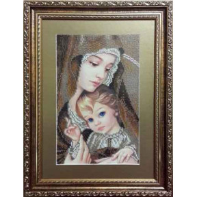 Мадонна с ребенком (сепия) Канва с нанесенным рисунком для вышивания бисером Солес МД-с-СХ