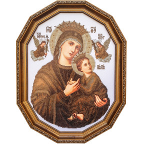 Богородица Неустанной помощи (сепия) Канва с нанесенным рисунком для вышивания бисером БС Солес БНП-С-СХ