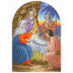 Рождество Христово Канва с нанесенным рисунком для вышивания бисером БС Солес І-РХ-СХ