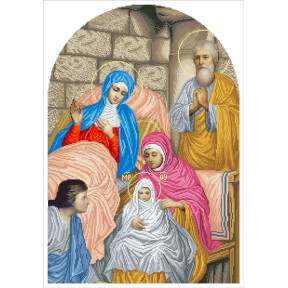 Рождество Богородицы Канва с нанесенным рисунком для вышивания бисером БС Солес І-РБ-СХ