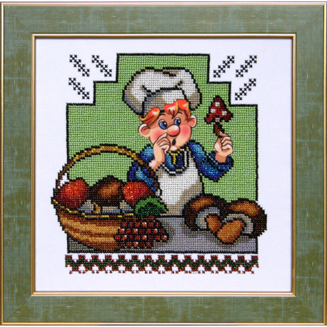 Весела кухня Канва з нанесеним малюнком для вишивання бісером Солес ВК-02-СХ