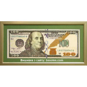 100 доларів Канва з нанесеним малюнком для вишивання бісером БС