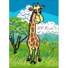 Жирафа Канва с нанесенным рисунком для вышивания бисером БС Солес ТВ-04-СХ