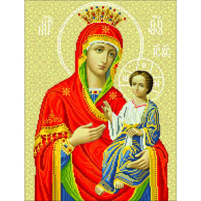 Иверская Богородица Канва с нанесенным рисунком для вышивания бисером БС Солес ИБ-СХ
