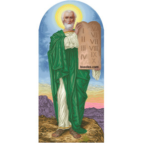 Пророк Моісей (ростовий)  Канва з нанесеним малюнком для вишивання бісером Солес СПМ-ІЗ -СХ
