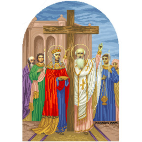 Воздвижение Честного креста (иконостас) Канва с нанесенным рисунком для вышивания бисером Солес І-ВЧХ-СХ