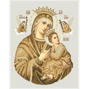Богородица неустанной помощи (большая, сепия) Канва с нанесенным рисунком для вышивания бисером Солес БНП-в-с-СХ