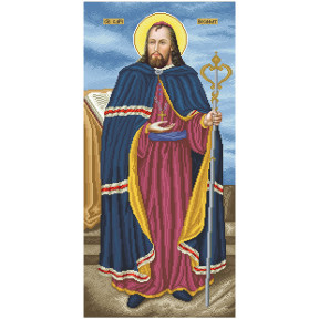 Святой Священномученик Иосафат Канва с нанесенным рисунком для вышивания бисером БС Солес ССЙ-СХ