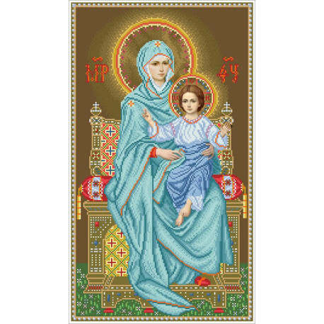 Набор Для Вышивания Бисером БС Солес Богородица на троне БТ фото
