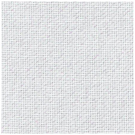 Fein-Aida 18 (ширина 110см) белый с радужным люрексом Ткань для вышивания Zweigart 3793/11