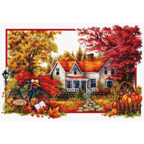 Осенний домик Набор для вышивания крестиком Classic Design 8333