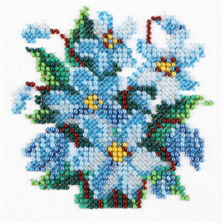 Подснежники Схема на ткани для вышивания бисером Louise O-421