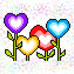 Сад кохання Флізелін пришивний водорозчинний з малюнком Confetti K-128