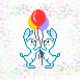 Зайцы Флизелин пришивной водорастворимый с рисунком Confetti K-130