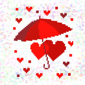 Бережіть кохання! Флизелін пришивний водорозчинний з малюнком Confetti K-138