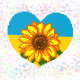 Український соняшник Флізелін пришивний водорозчинний з малюнком Confetti K-143