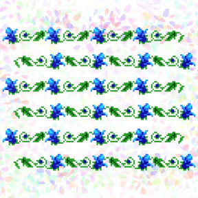 Дзвіночки (6 фрагментів) Флізелін пришивний водорозчинний з малюнком Confetti K-274