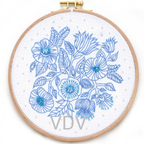 Цветы Набор для вышивания бисером и нитками с пяльцами VDV ВК-1001