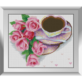 Кава з трояндами Набір алмазного живопису Dream Art 31810D