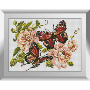 Бабочки с розами Набор алмазной живописи Dream Art 31832D