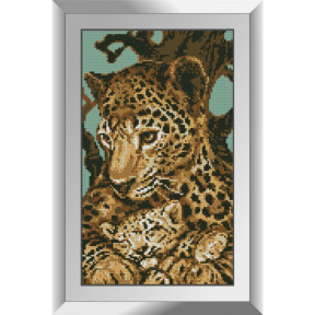 Леопард з малюком Набір алмазного живопису Dream Art 31841D
