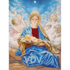 Мадонна с Иисусом и ангелами Набор для вышивания бисером VDV