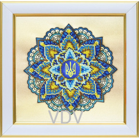 Мандала Победа Украины Набор для вышивания бисером VDV ТН-1378