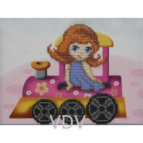 Девочка и поезд Набор для вышивания бисером VDV ТНБ-0123