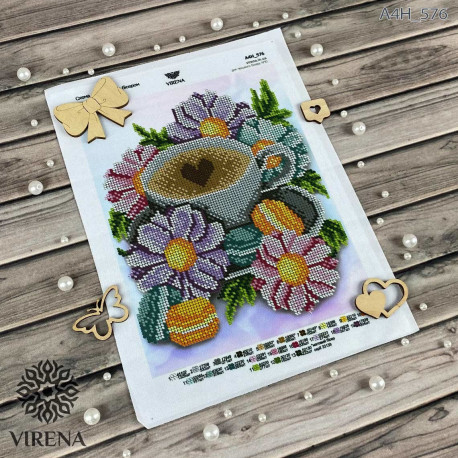 Кофе Схема для вышивания бисером Virena А4Н_576 фото