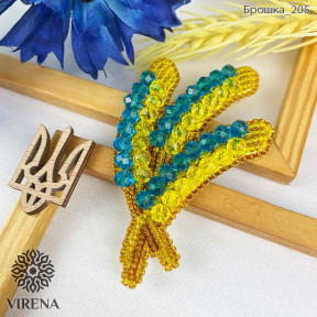Синьо жовті колоски Набір для створення брошки Virena