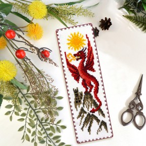 Солнечный дракон Набор для вышивки крестом закладки Повитруля