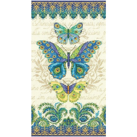 Набір для вишивання Dimensions 70-35323 Peacock butterflies фото