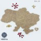 Карта Украины А2 Набор деревянных заготовок для вышивки бисером
