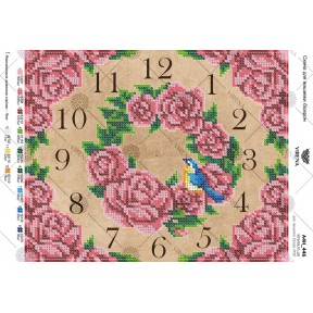 Часы Схема для вышивания бисером Virena А4Н_446