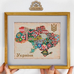 Карта України Набір для вишивання хрестиком Virena VC_032