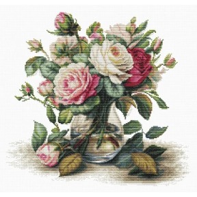 Ваза з трояндами Набір для вишивання хрестиком Luca-S B7026