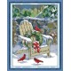 Різдвяний сніг Набір для вишивання хрестиком з друкованою  схемою на тканині Joy Sunday F423